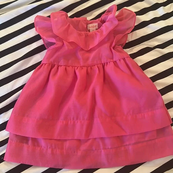 Cat & Jack | Dresses | Cat Jack Flutter Sleeve Hot Pink Dress | Poshmark